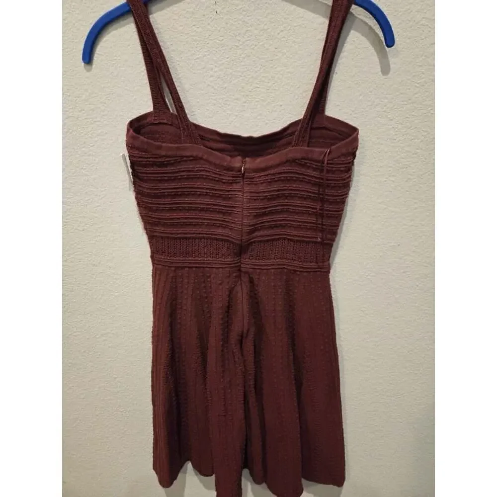 Ramy Brook Althea Mini Dress Red Pointelle Party Petite Size S
